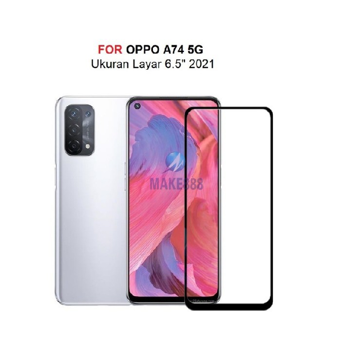 Full Lem Tempered Glass Oppo A74 Full Screen Guard