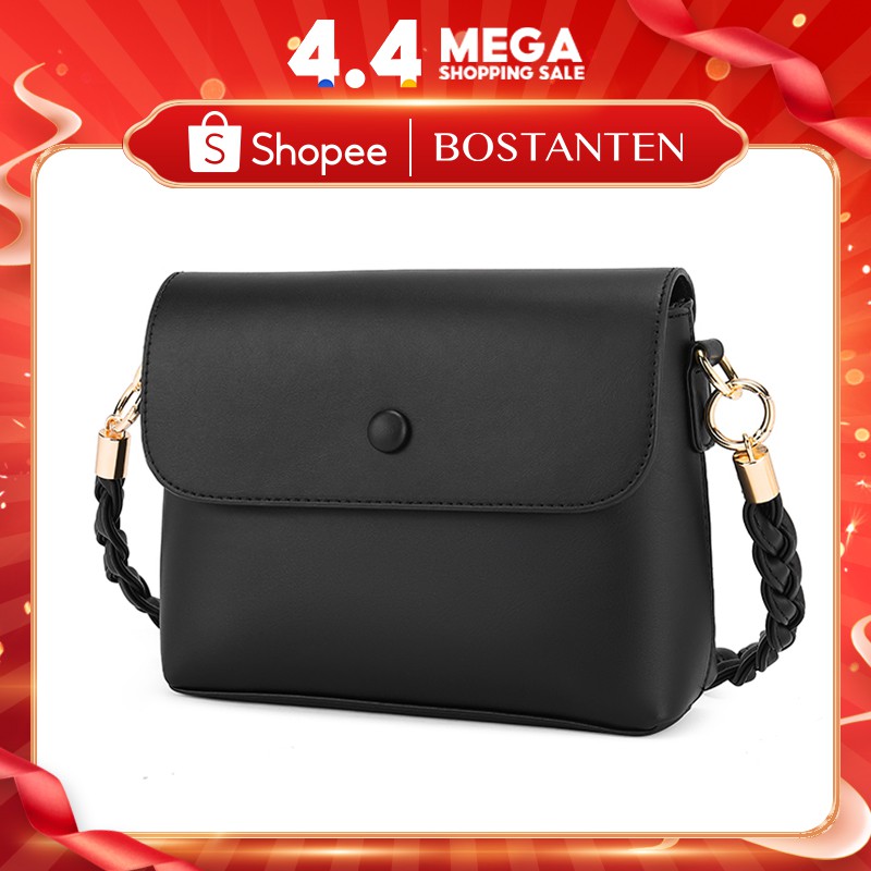 Bostanten Tas Mewah wanita PU Fashion Tas selempang 2 warna