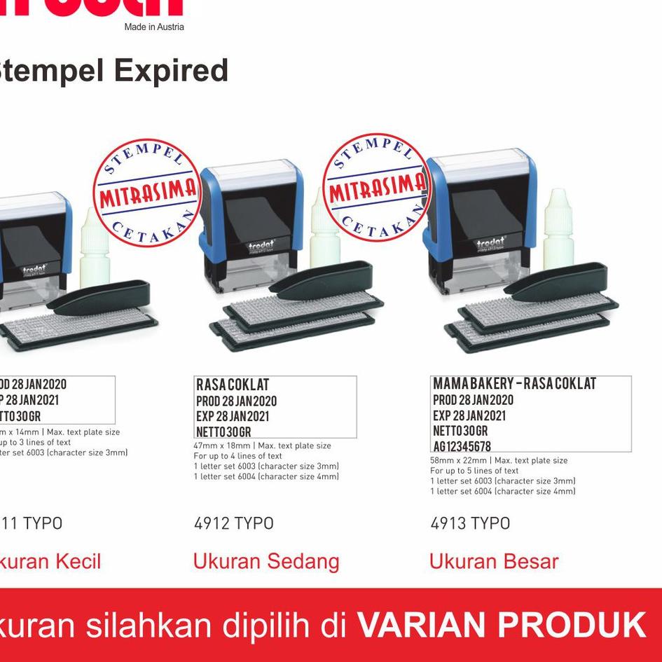

Arrival Stempel EXPIRED dengan kode produksi atau format lain yang fleksibel