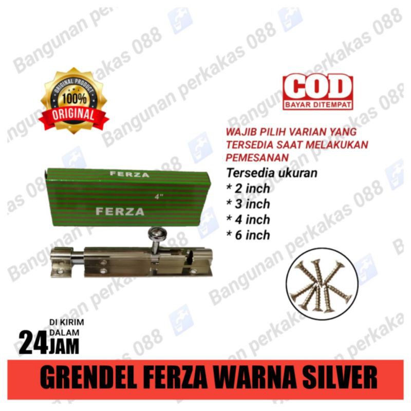 GRENDEL FERZA PILIH VARIAN 2&quot; SAMPAI 6&quot; PUTIH - SELOT PINTU-SELOT JENDELA-GRENDEL PINTU BAGUS MURAH