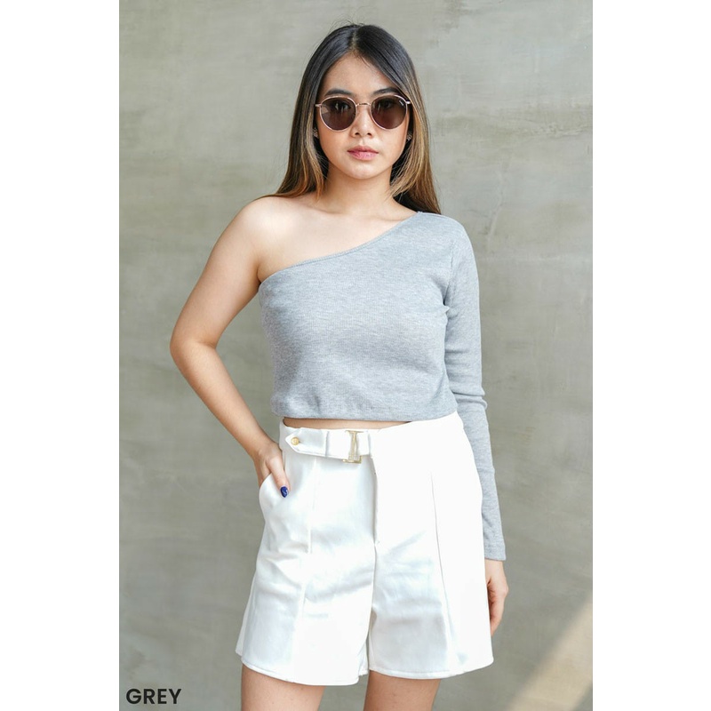 Ariana One Shoulder Knit Top Atasan Wanita Blouse