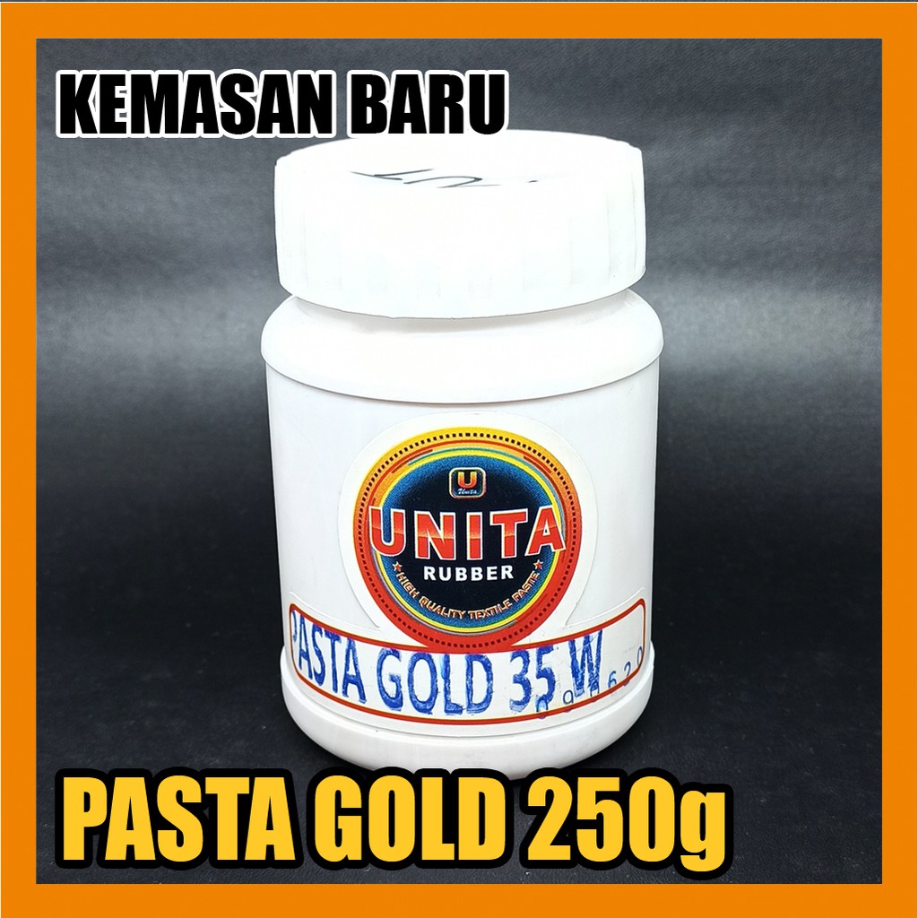 Tinta Pasta Sablon Kaos Rubber Gold Unimate 250g