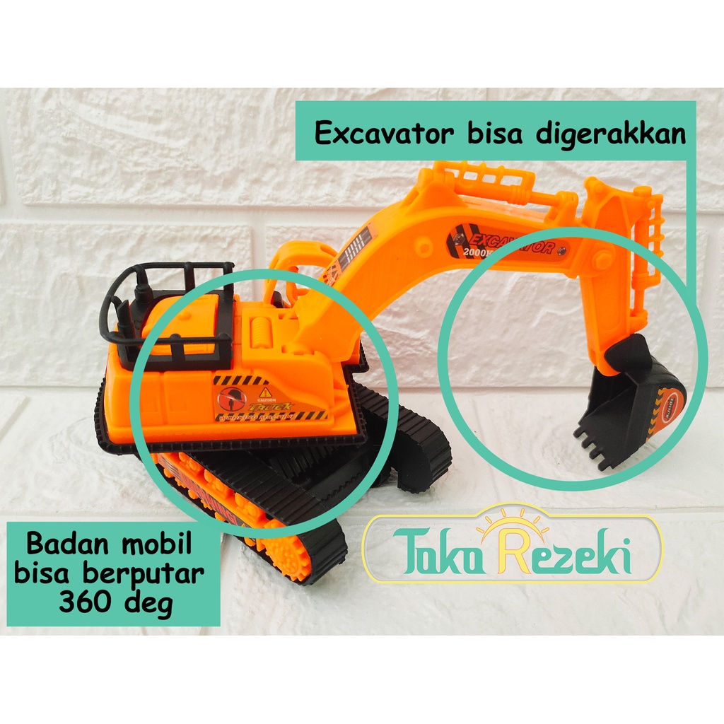 Mainan Mobil Mobilan Anak Truk Excavator Keruk / Mobil Beko