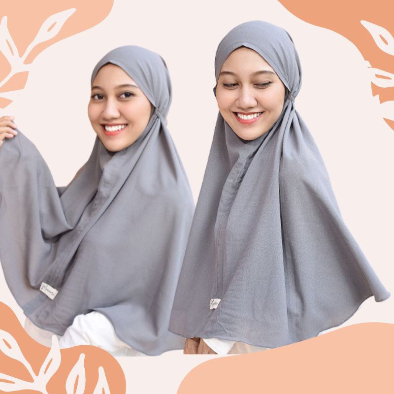 Bergo Luna Big Size  PREMIUM Instan Moccaori Ceruty Babydoll/ Jilbab Luna Jumbo /Kerudungan Luna  Ik