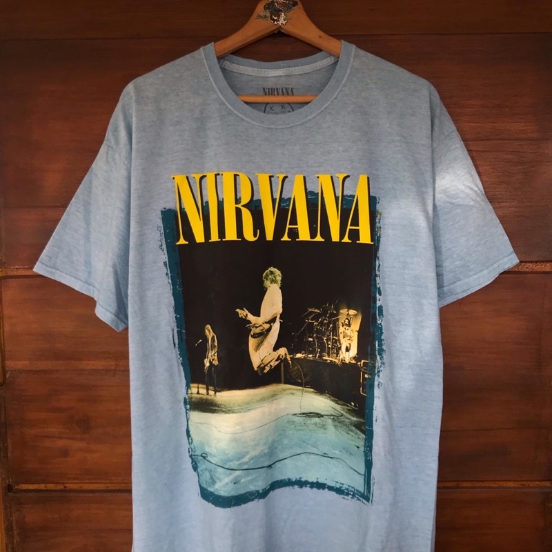 Tshirt Band Original NIRVANA ‘Yellow Logo Jump’