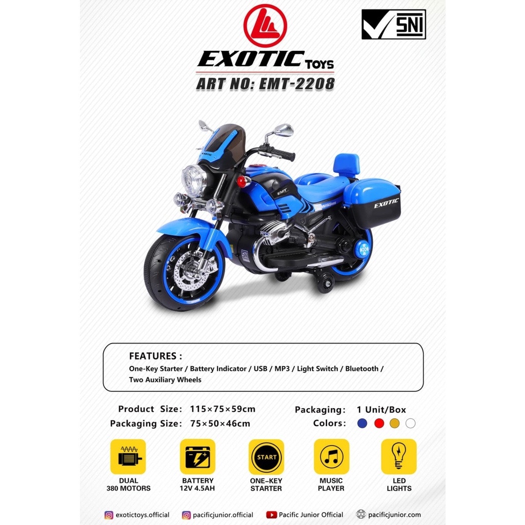 MOTOR AKI MAINAN ANAK EXOTIC EMT 2208