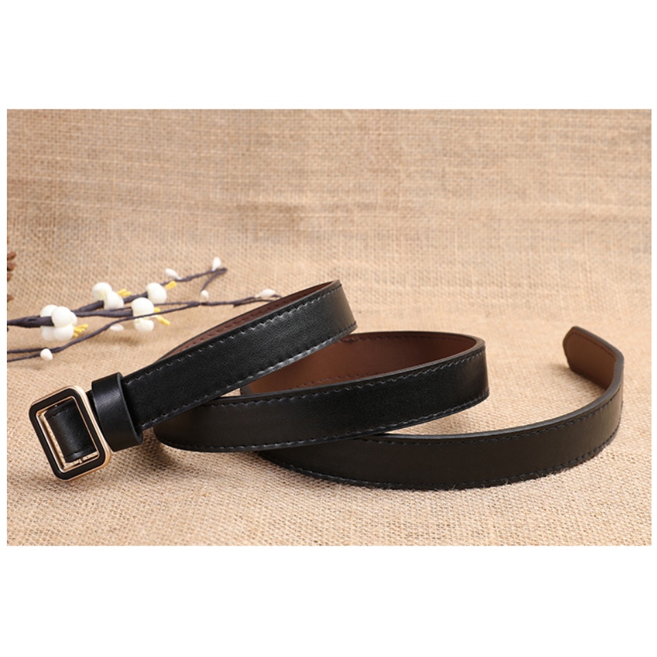 TALI BAN IKAT PINGGANG GESPER SABUK WANITA KULIT SQUARE IMPORT BT08