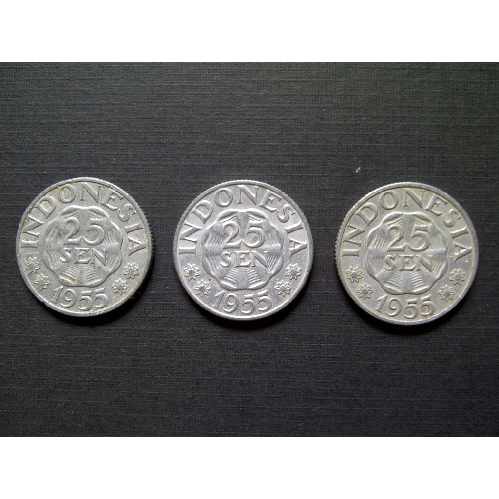 Uang Kuno Koin 25 Sen Tahun 1955