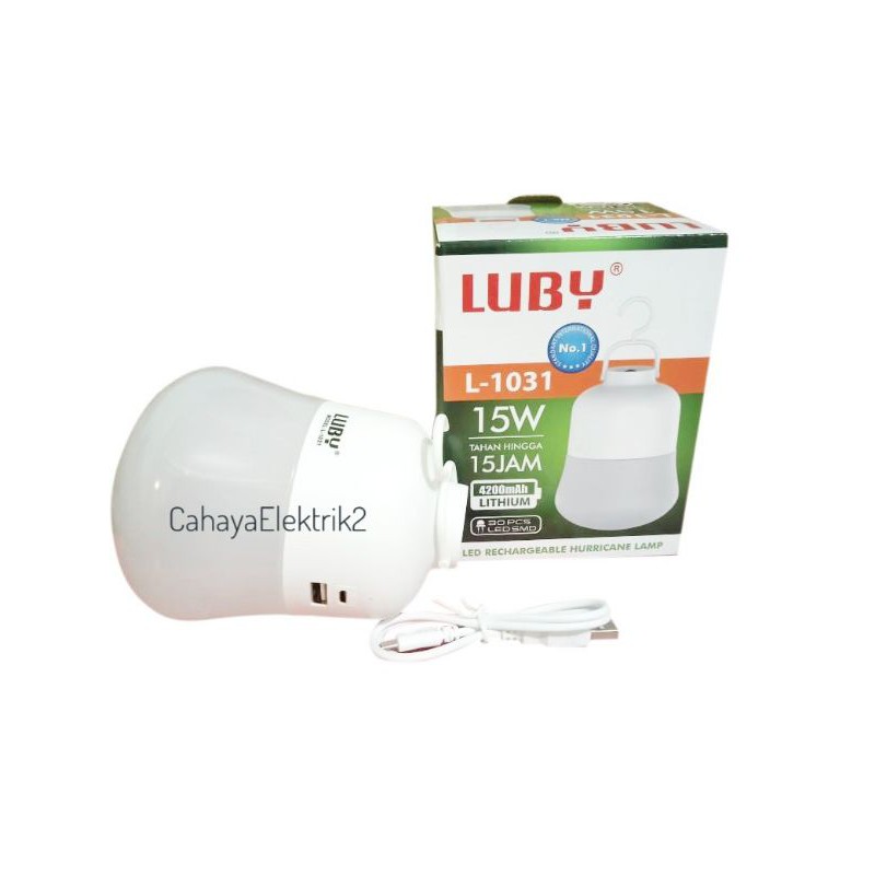 Lampu cas LED emergency luby L-1031
