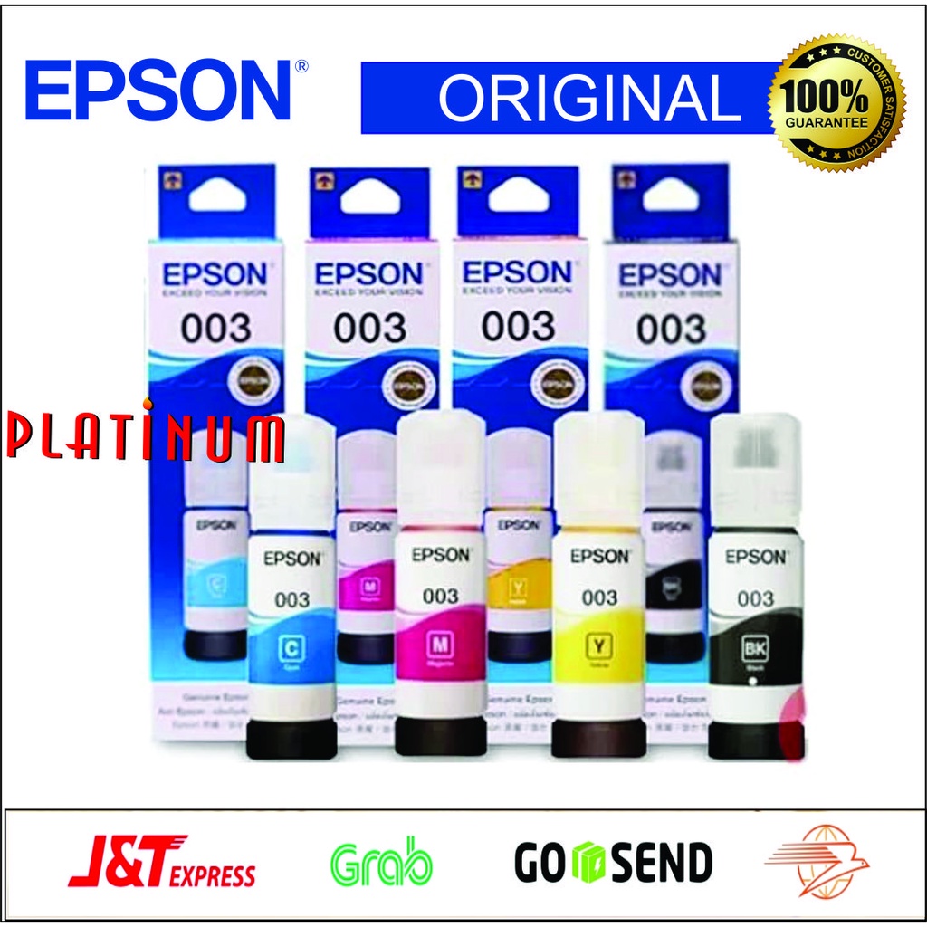 TINTA EPSON DI JAMIN ORIGINAL Tinta Epson 003 Original FOR L3210 L1110 L3110 L1350 100% ORIGINAL EPS