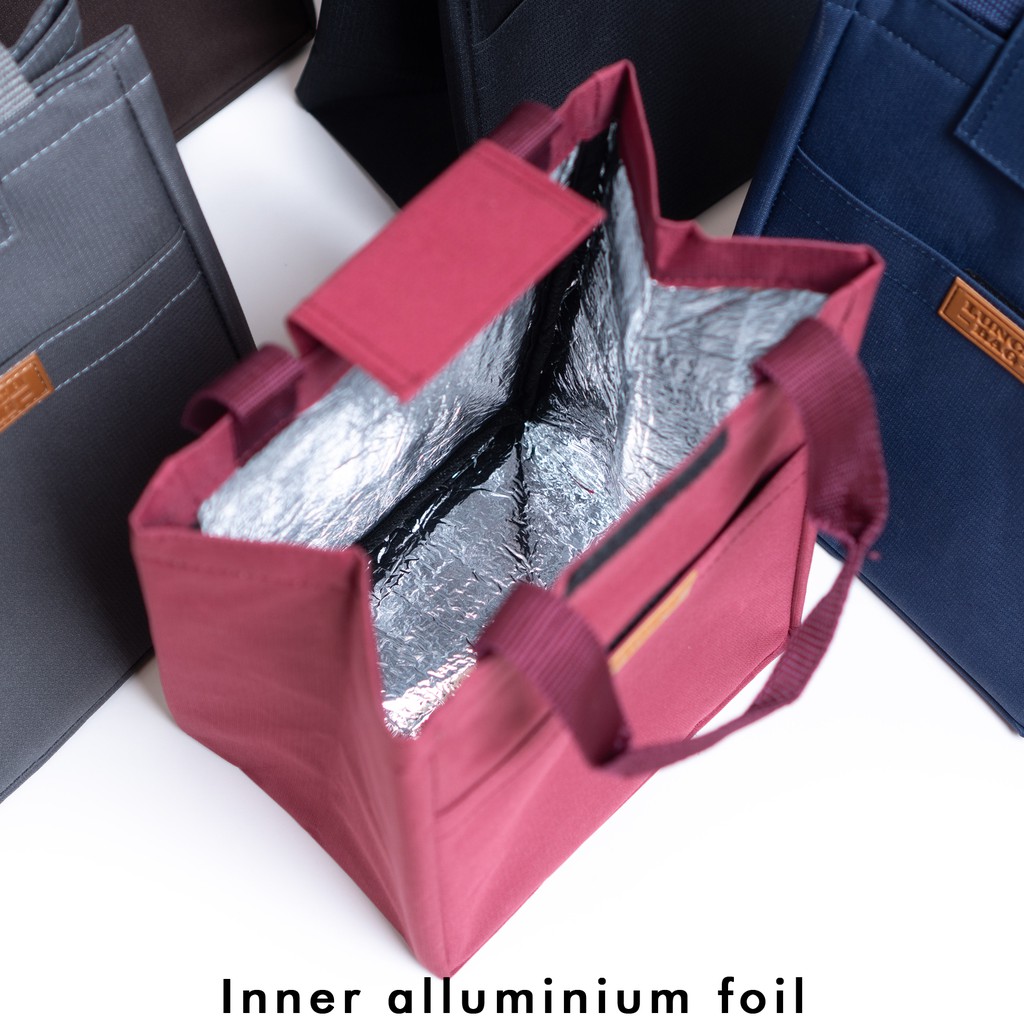 Tas pendingin botol susu bayi cooler bag aluminium foil jinjing lunch bag Polos perekat tas kotak makan dan botol minum tenteng