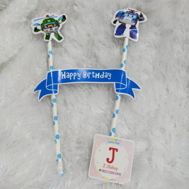 Topper Cake / Banner Cake Robocar Poli