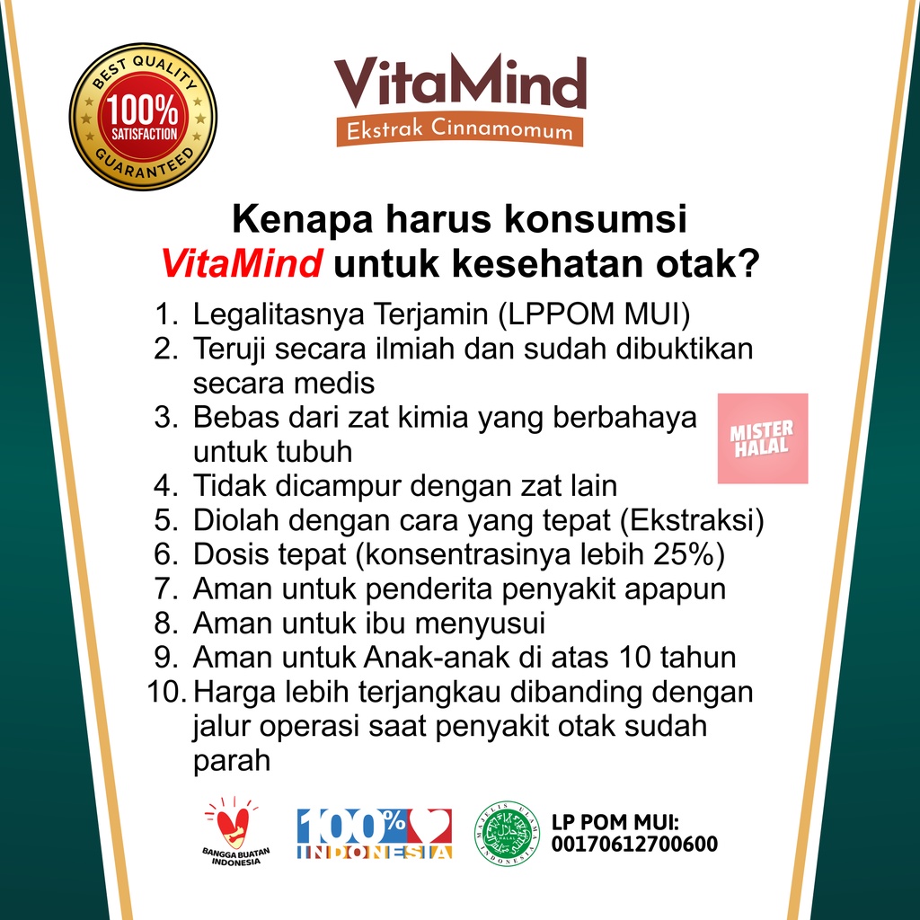 VITAMIND Solusi Masalah Otak, Kejang Kejang, Nutrisi Kecerdasan Otak Anak Obat Pertumbuhan Dan Daya Ingat Otak Anak Anak Remaja Dewasa Obat Herbal