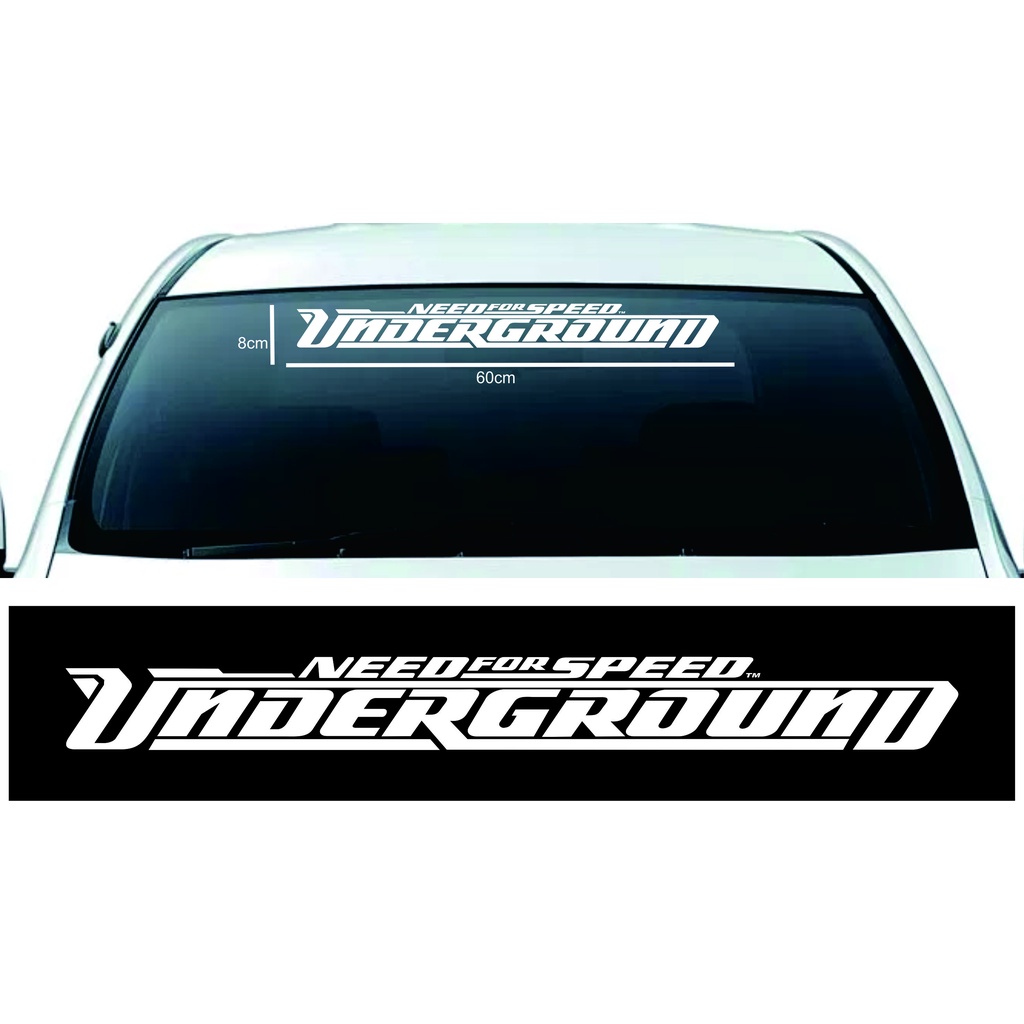 stiker NEEDFORSPEED kaca depan mobil stiker racing jdm mobil