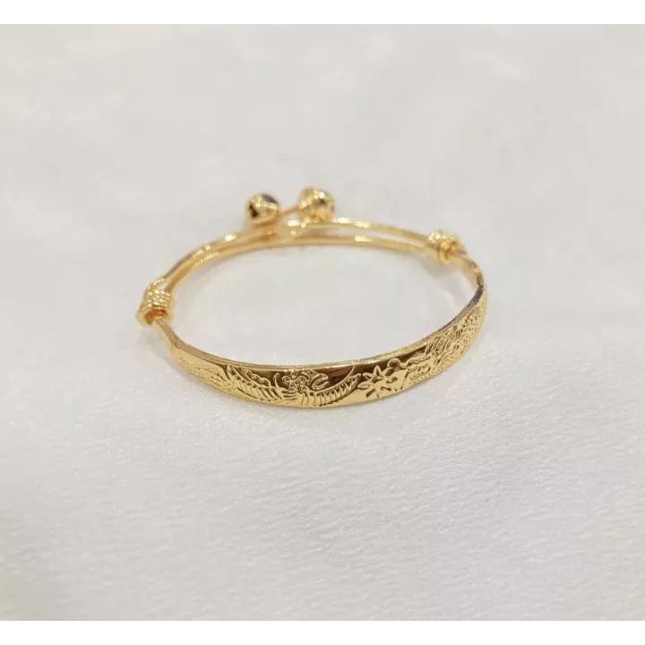 gelang tangan anak bayi anti karat lapis emas 24k