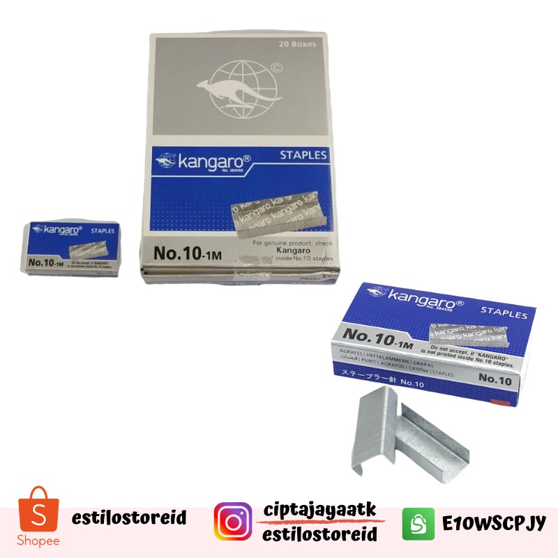

ISI STAPLES NO 10 MER KANGORO/ ISI STAPLES KANGORO NO 10