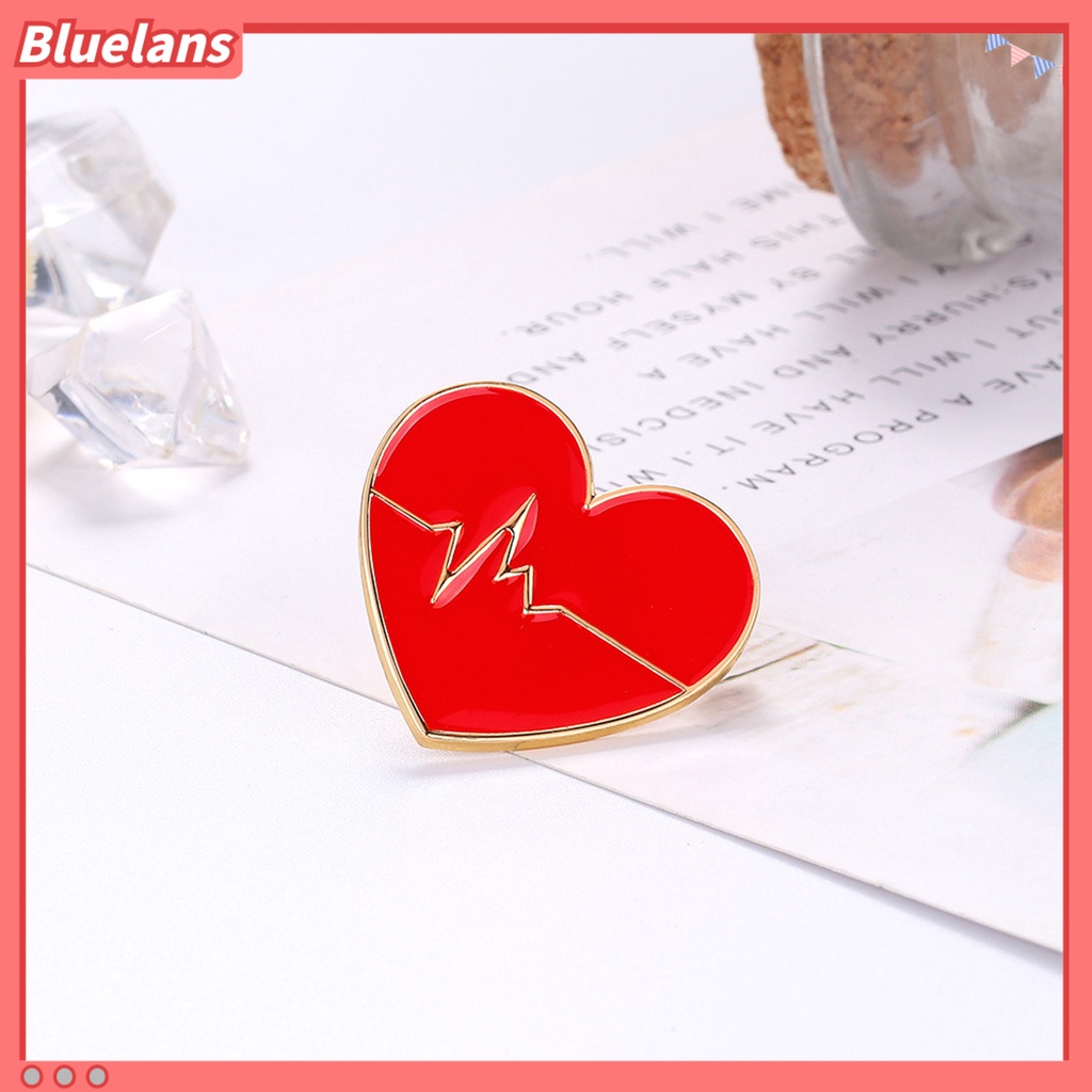 Bluelans Unisex Medical Pins Stethoscope Nurse Heartbeat Shape Brooches Jewelry Gift