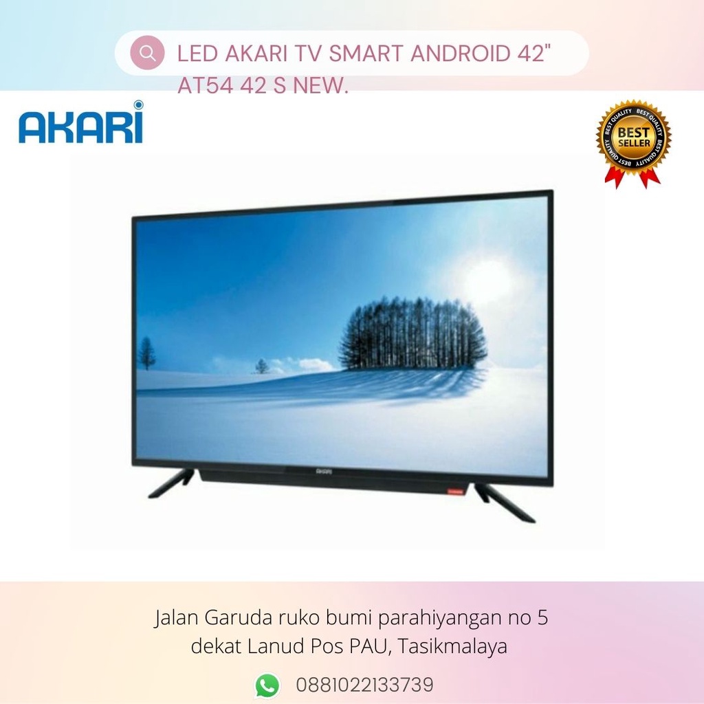 LED TV AKARI 42" SMART ANDROID AT54 42 S NEW