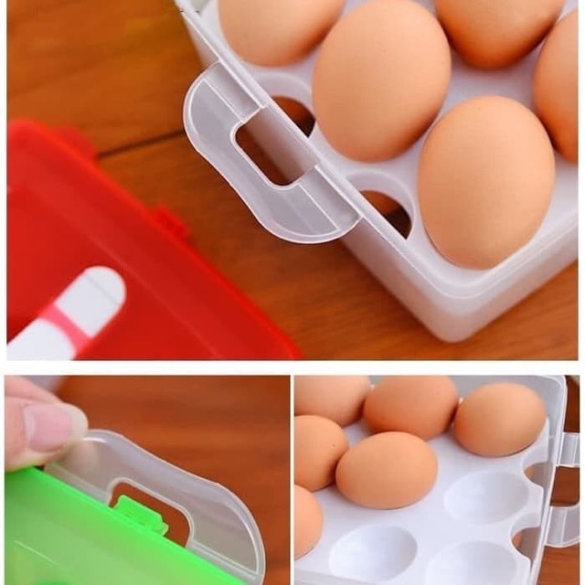 Box telur 2 susun isi 24 ps egg box kotak penyimpanan telur