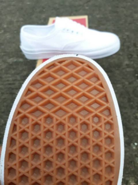 COD [bayar di tempat] VANS AUTHENTIC ALL WHITE WAFFLE DT BNIB, SEPATU IMPORT COUPLE PREMIUM