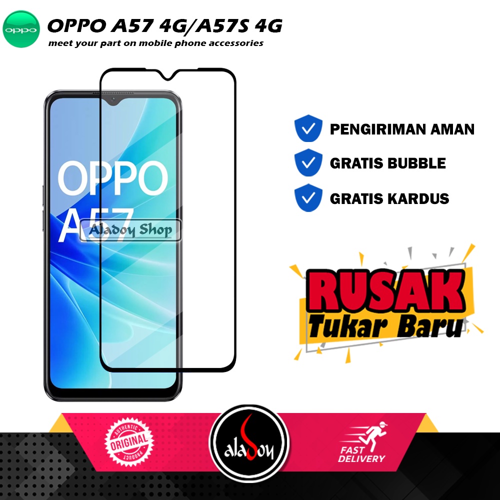 Tempered Glass Oppo A57 4G / Oppo A57S 4G / Oppo A57E 4G 2022 Anti Gores Layar Screen Protector