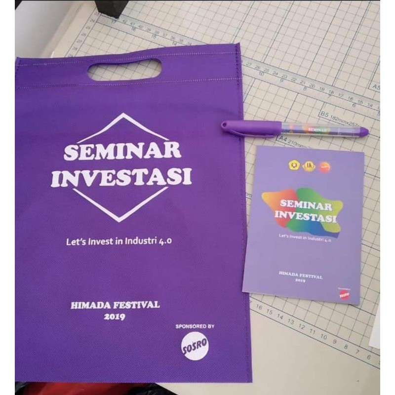 

SEMINARKIT, TAS,NOTE,POLPEN KILAT 2 HARI JADI