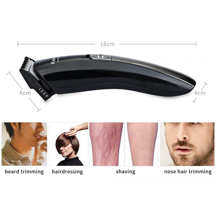 KEMEI KM-600 6 In 1 Electric Hair Trimmer Rechargeable Electric Beard Shaver Razor