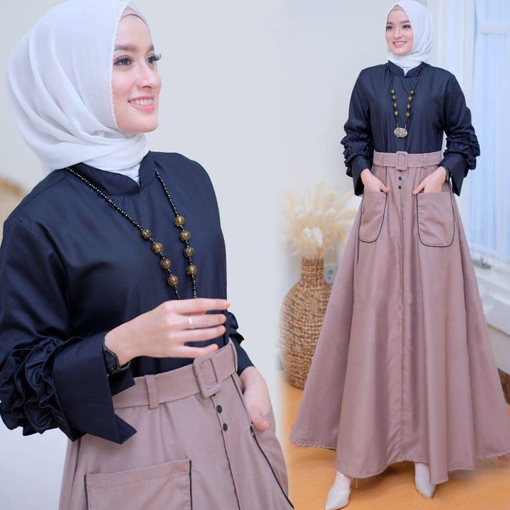 Camelia Dress / Gamis Wanita Terbaru / Kekinian / Fashion Muslim / Baju Wanita Murah / Casual Dress 
