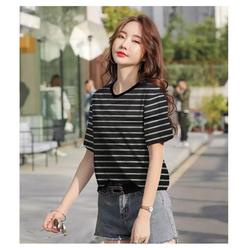 Kaos Wanita SALUR/BLACK&amp;WHITE