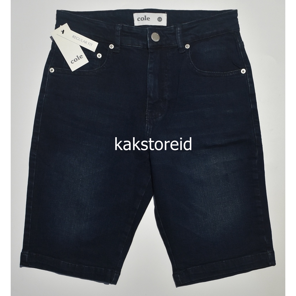 Celana Pendek Pria Jeans COLE Denim Tua Reguler Fit DES 08
