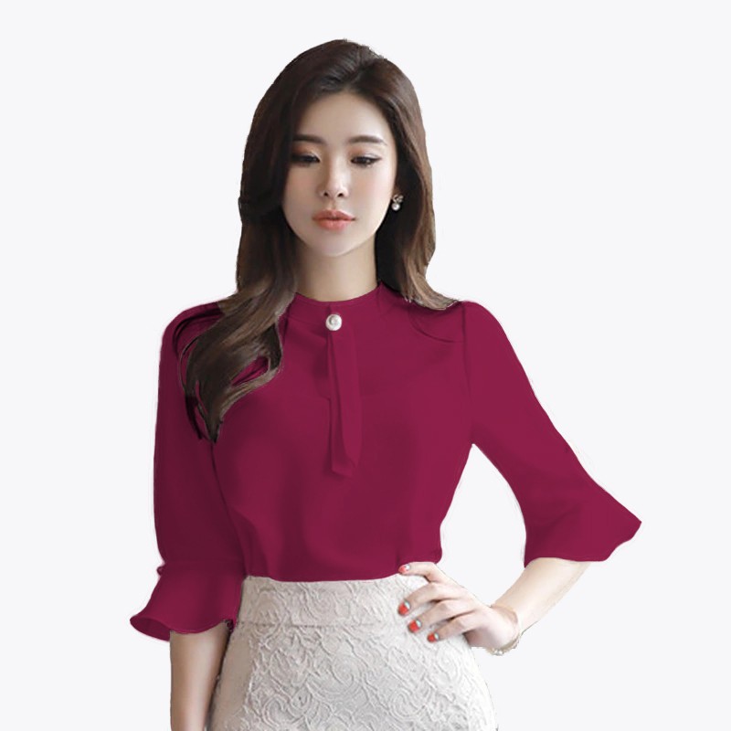 Blus Wanita Korea Lengan panjang Cantik murah terbaru - XSHOP Chloe