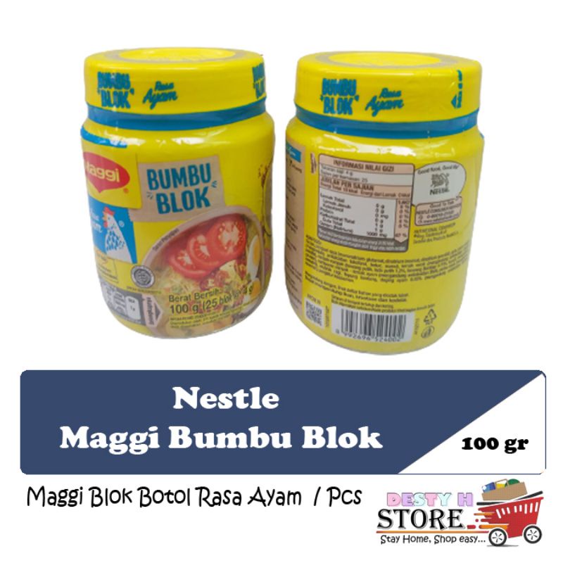 

maggi blok rasa ayam cube nestle 25x4gr