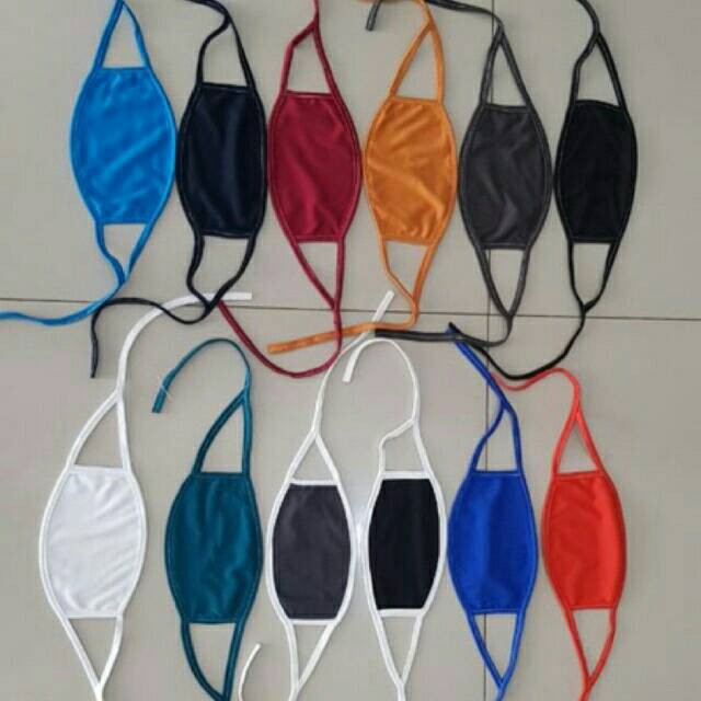 COD MASKER KAIN 2 - 3 PLY / LAPISAN TENGAH BISA DIISI TISSUE || MASKER HIJAB EARLOOP (1KG MUAT 60PC)