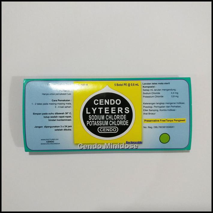 CENDO LYTEERS MINIDOSE - OBAT TETES MATA BERKHASIAT  ATAU CENDO LYTEERS MINIDOSE - OBAT TETES MATA