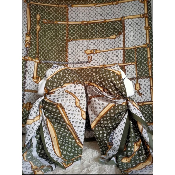 HIJAB MOTIF DEENAY KW DENAY JILBAB MOTIF LV ARMY