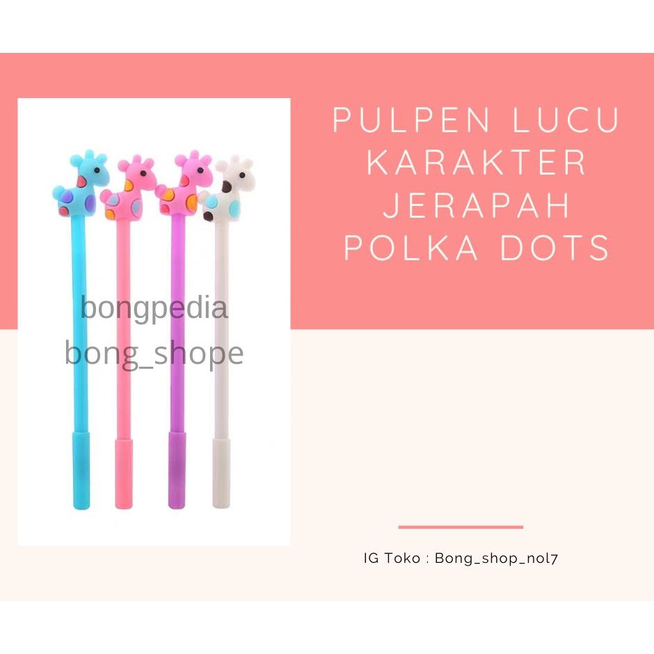 

Pulpen Lucu Bentuk Jerapah Polkadots|Pen Unik Bentuk Jerapah Polkadots|Pena Jerapah Polkadots