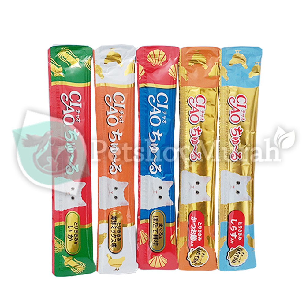 Snack Kucing Per 1Pcs Ciao Cat Treat Ciao Creamy 14gram