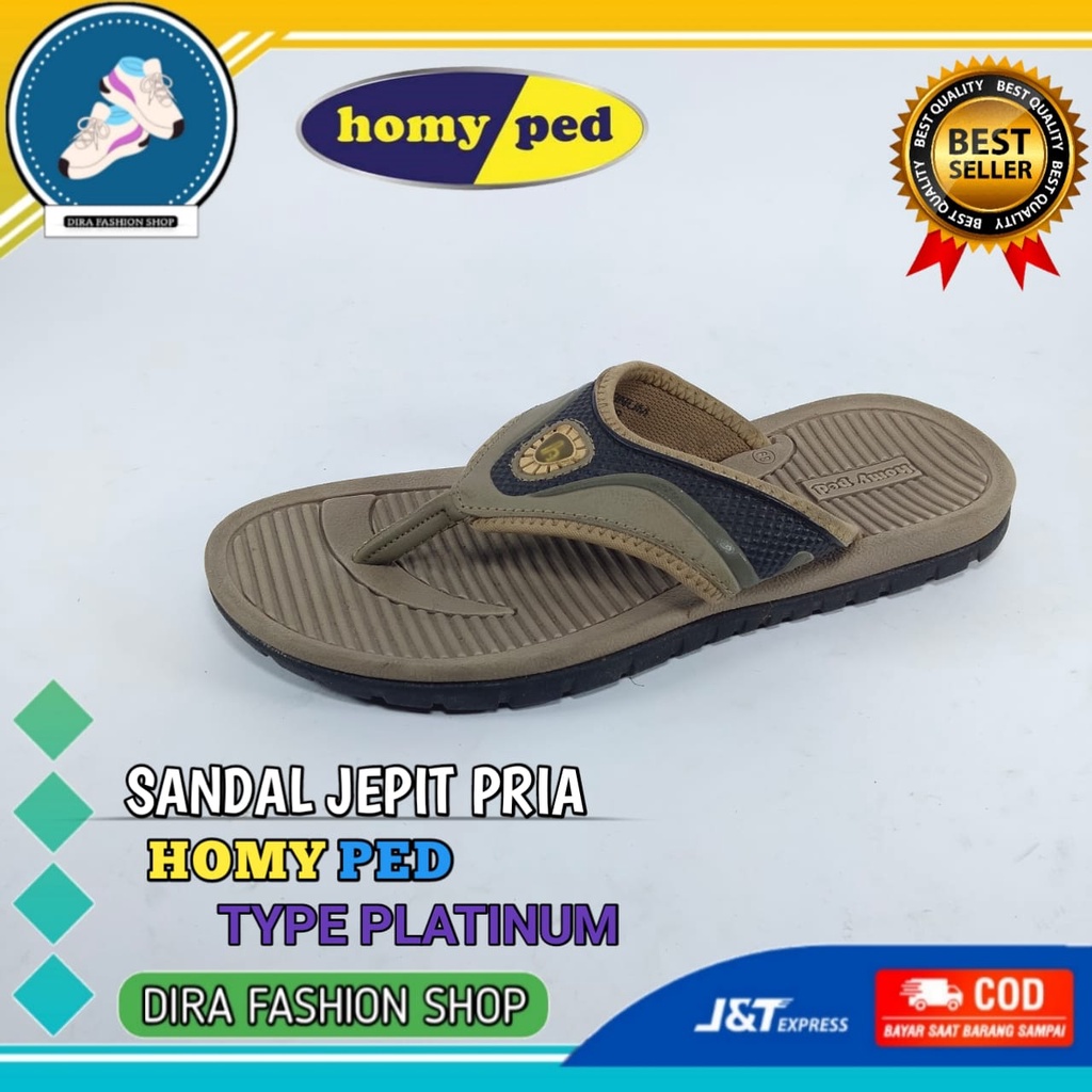 Sandal pria dewasa murah Brand Homyped sendal cowok terbaru type PLATINUM size 40 original