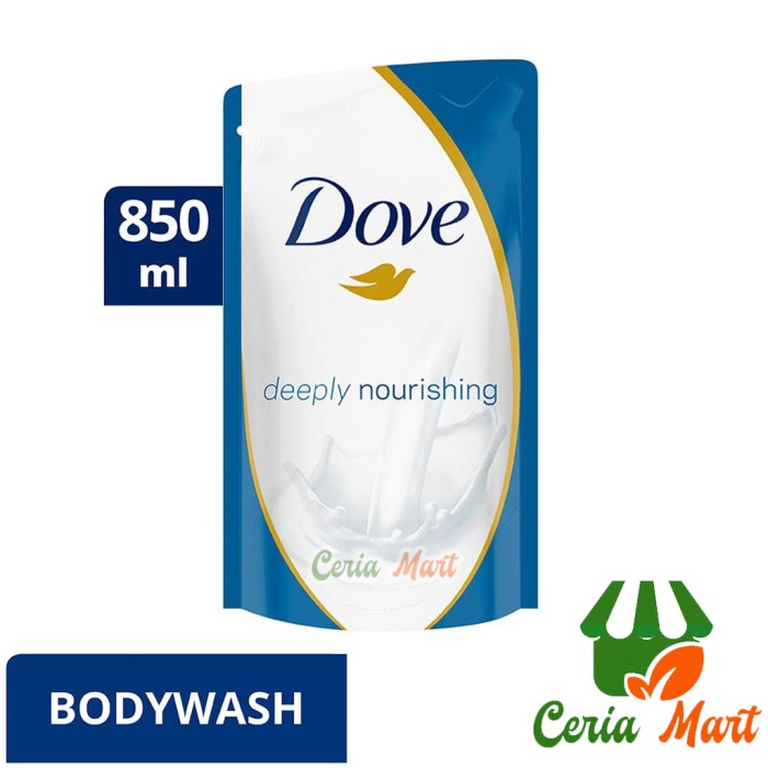 Dove Deeply Nourishing Body Wash 850 ml Sabun Cair Kemasan Refill Pouch