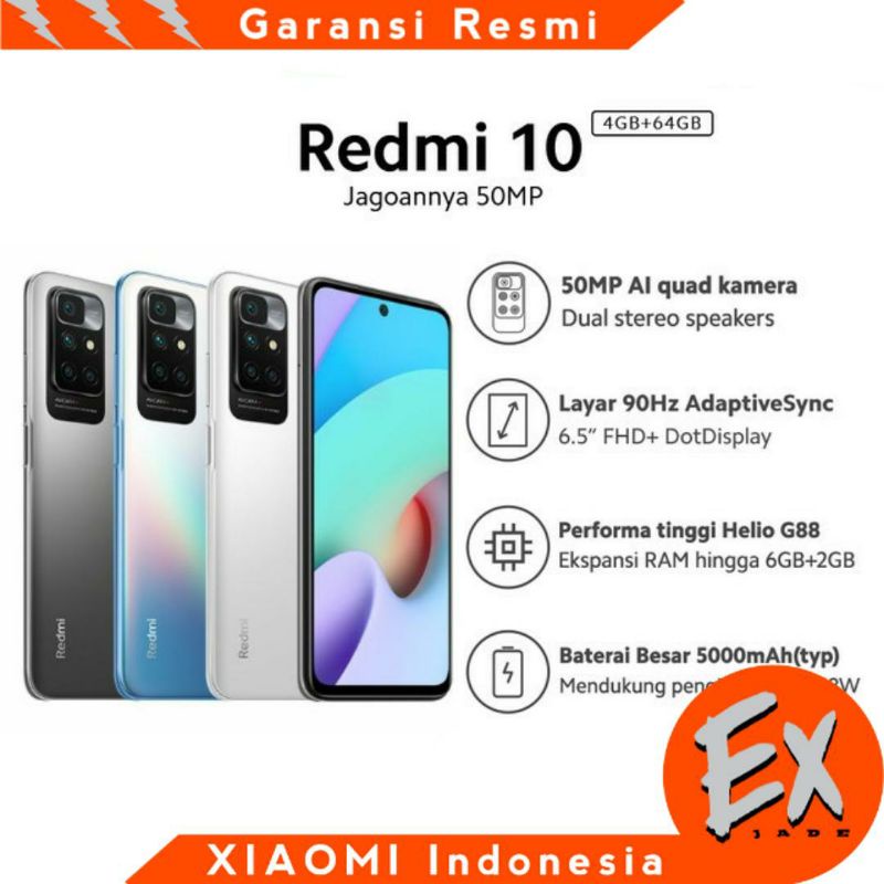 Xiaomi Redmi 10 4/64GB - Garansi Resmi