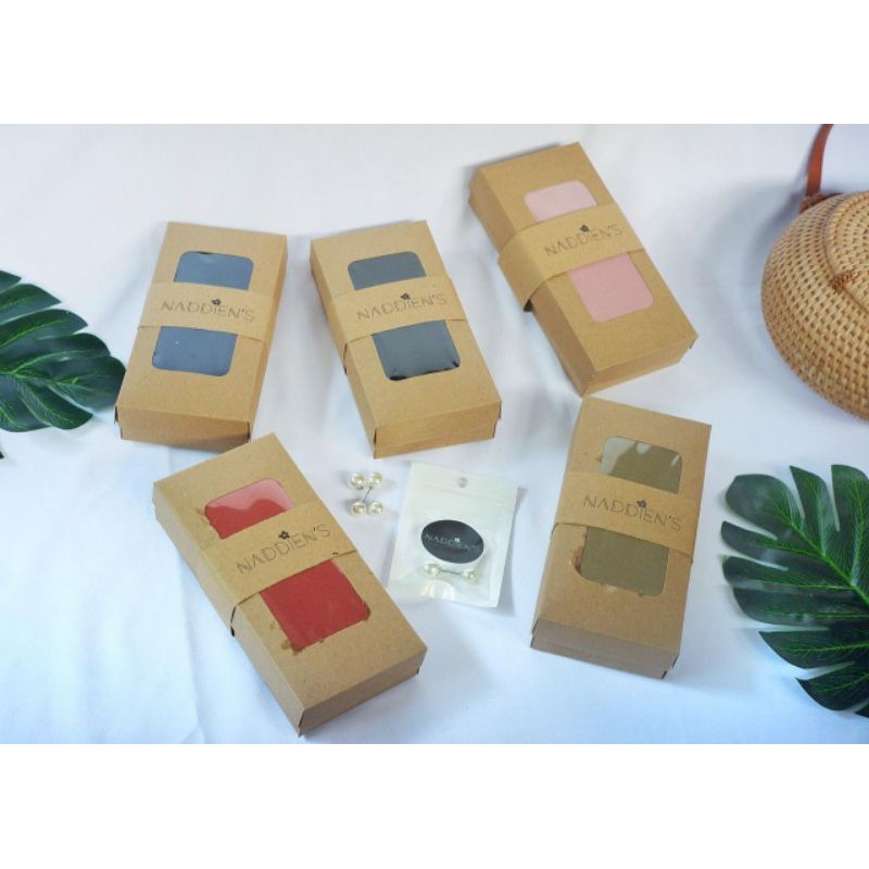 box mika kraft. CUSTOM Packaging hijab/ aksesoris/ souvenir rustic kraft custom desain
