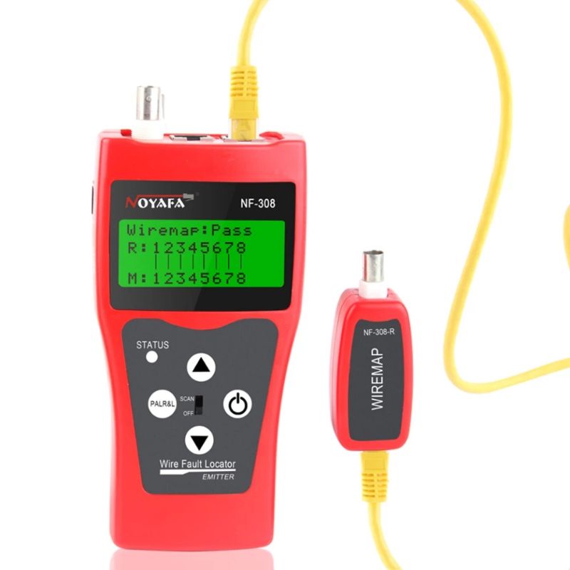 Kabel Tester Locator Digital Untuk RJ45 RJ11 BNC USB NOYAFA NF-308