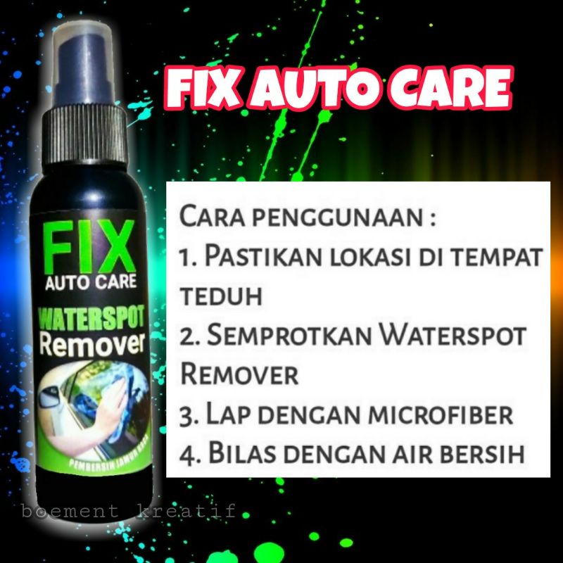 PEMBERSIH JAMUR KACA/FIX AUTO CARE/PEMBERSIH JAMUR KACA MOBIL/WATERSPOT REMOVER