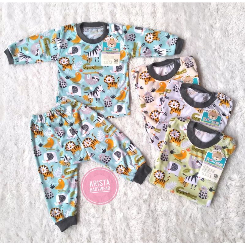 SNI KAZUKA BABY PREMIUM - setelan panjang bayi celana Pampers motif printing animal