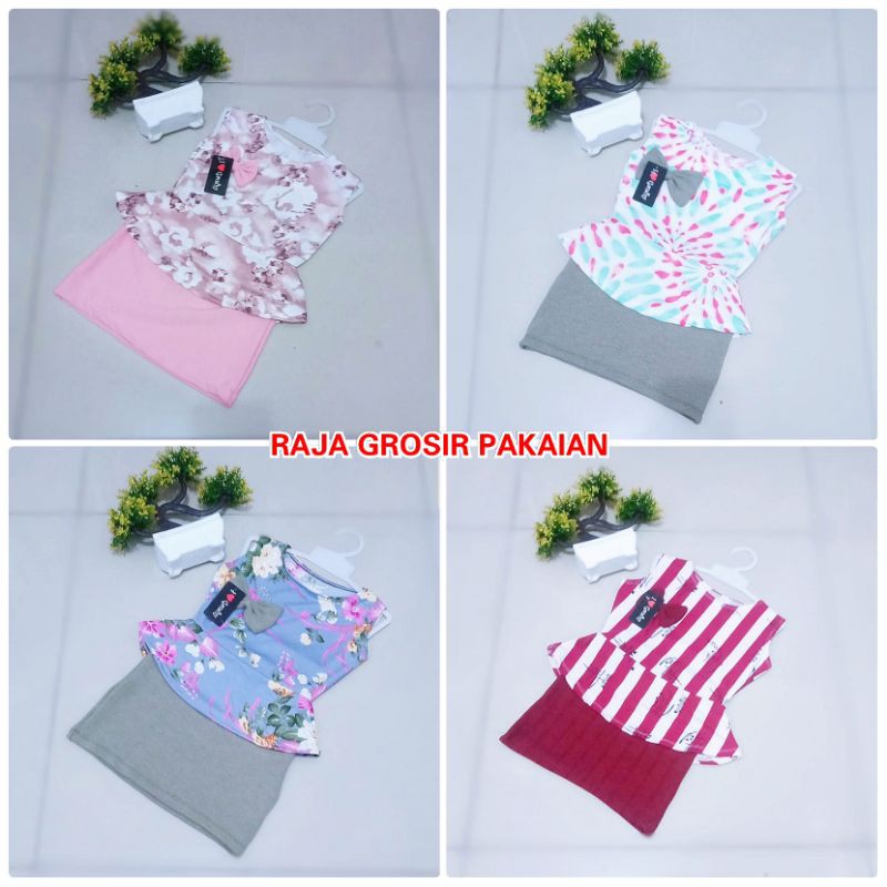 Setelan Peplum Anak 6Bln-2Thn / Satu Set Baju+Rok