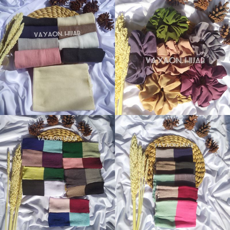 Bandana inner ciput rajut 4 &amp; 2 warna dalaman hijab Termurah vayaon hijab