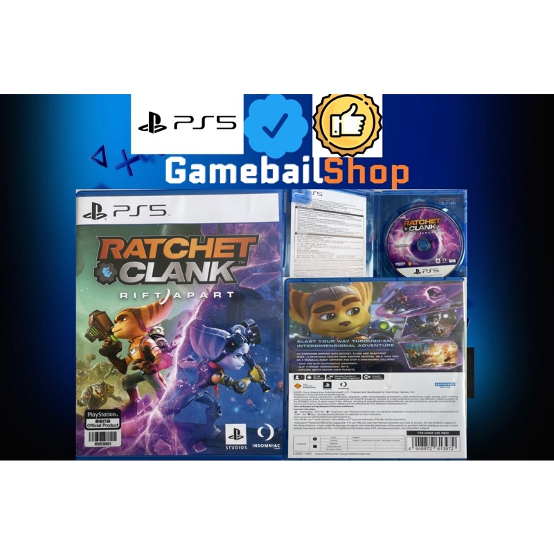 PS5 Game - Ratchet and Clank Rift Apart A Part ( Reg All / English ) KASET GAME BD PS5 FISIK