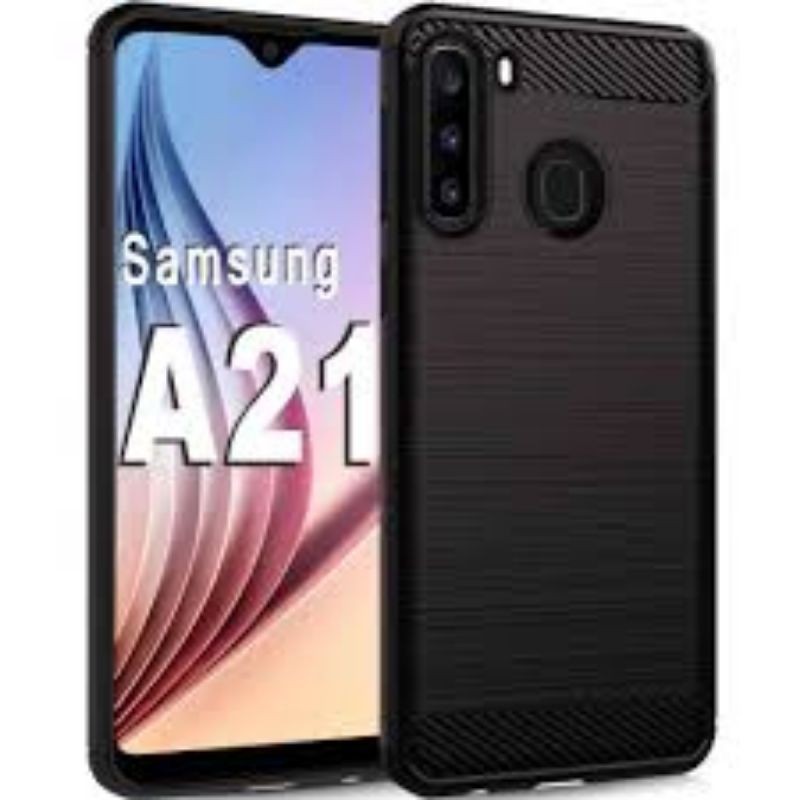 Case Samsung A21 Fiber Carbon Ultimatte Premium Quality