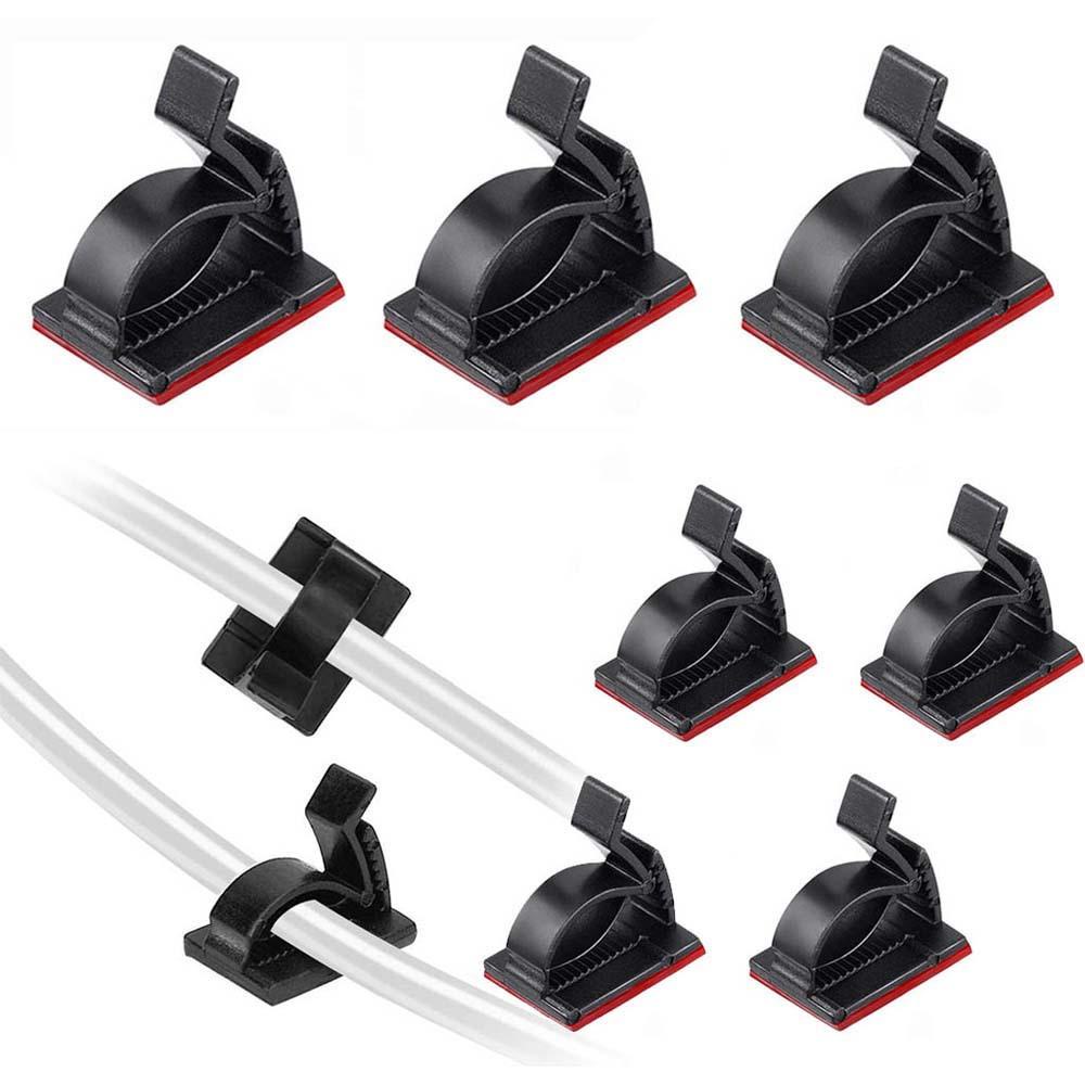 Lanfy Klip Pengatur Kabel Pengikat Loop Yang Dapat Disesuaikan Pengikat Rumah Kantor Cord Clamp Cable Ties