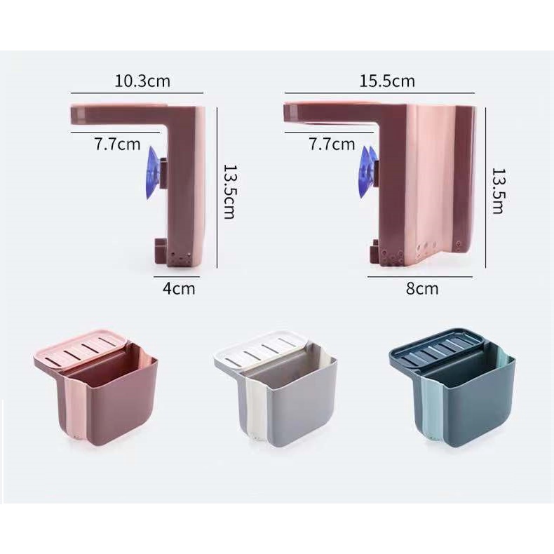 INDOMINI R582 Tempat Spons Gantung/ Lipat Tempat Penyimpanan Spons Cuci Piring / Saringan Wastafel Model Lipat